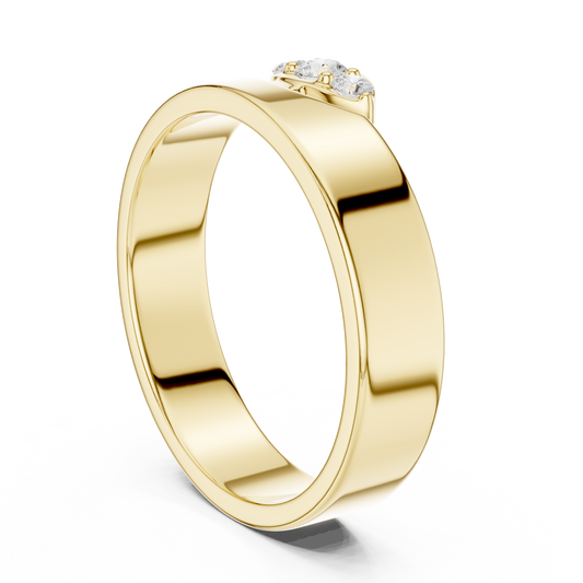 0.11 CT Latest Moissanite Oval Cut Men’s Modern Minimal Statement Band