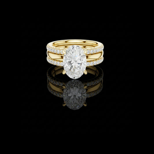 3.63 CT Brilliant Moissanite Oval Cut Diamond Ring For Every Seasons