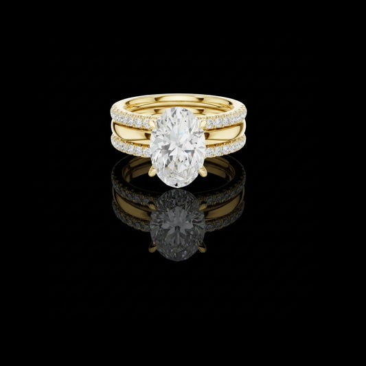 3.00 CT Brilliant Moissanite Oval Cut Diamond Ring For Every Seasons