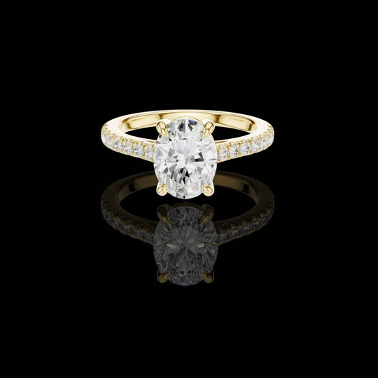 2.00 CT Precious Lab Grown Oval Cut Diamond Ring For Still Love