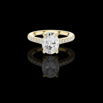 3.00 CT Precious Moissanite Oval Cut Diamond Ring For Still Love