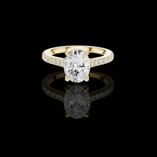 2.00 CT Precious Moissanite Oval Cut Diamond Ring For Still Love