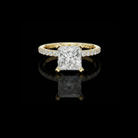 3.00 CT High Quality Lab Grown Princess Cut Diamond Ring For Happy Mood