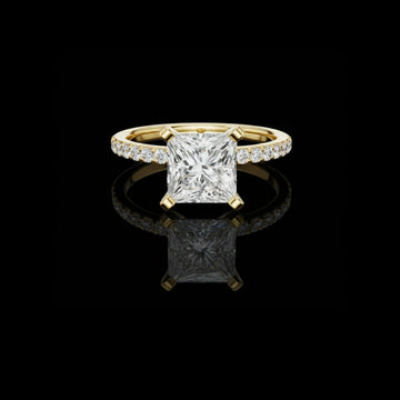 3.00 CT High Quality Lab Grown Princess Cut Diamond Ring For Happy Mood