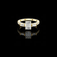 1.50 CT Everlasting Lab Grown Emerald Cut Ring For Moment Of Day