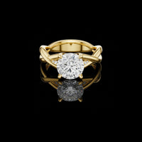 2.00 TCW Sparkling Lab Grown Round Cut Diamond Ring For Good Time