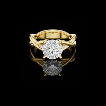 2.00 TCW Sparkling Moissanite Round Cut Diamond Ring For Good Time