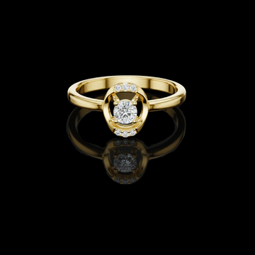 1 CT Celestia Aura Contemporary Round Moissanite Diamond Ring with Floating Brilliance