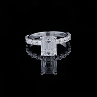 3.00 CT Royal Vibes Emerald Cut Moissanite Diamond Ring by Ivevar Luxury