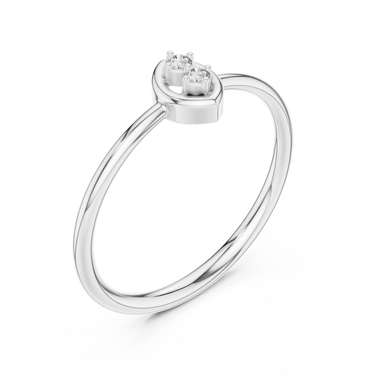 Marquise Whisper Ring with Dual Round Lab Diamond Accent - view 4
