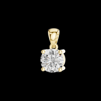 1.00 TCW Classic Round Solitaire Moissanite Diamond Pendant Minimal Elegance