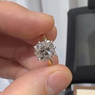 2.50 TCW Timeless Cushion Cut Lab Grown Diamond Solitaire Ring With Brilliant Prong Setting