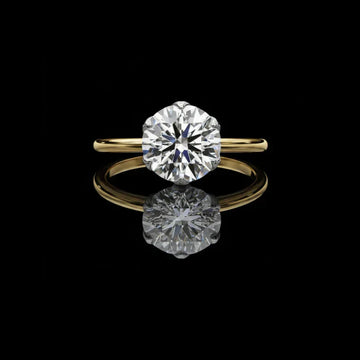 2.00 TCW Timeless Solitaire Round-Cut Six Prong Moissanite Diamond Ring