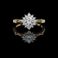 1.00 CT Sparkling Moissanite Diamond Ring Round Cut Statement Classy Ring For Her