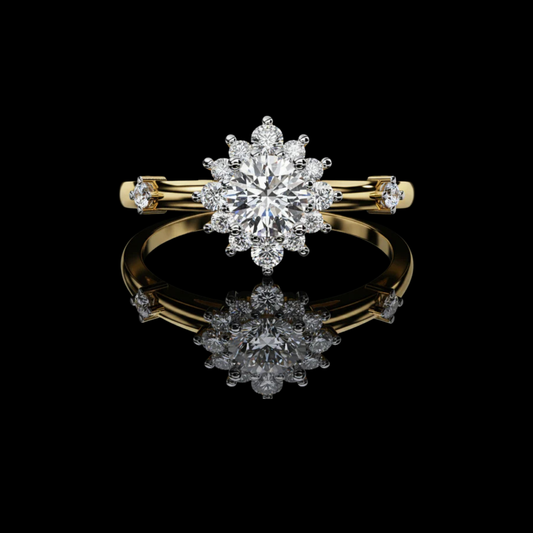 1.00 CT Sparkling Lab Grown Diamond Ring Round Cut Statement Classy Ring For Her