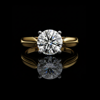 2.00 TCW Classic Lab Grown Round Cut Vintage Solitaire Ring For Special Occasion