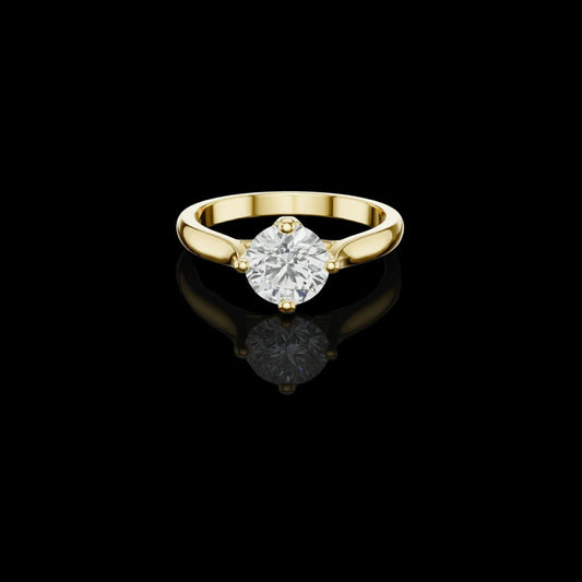 1.00 TCW Glamorous Lab Grown Round Cut Diamond Ring For Wedding Ring
