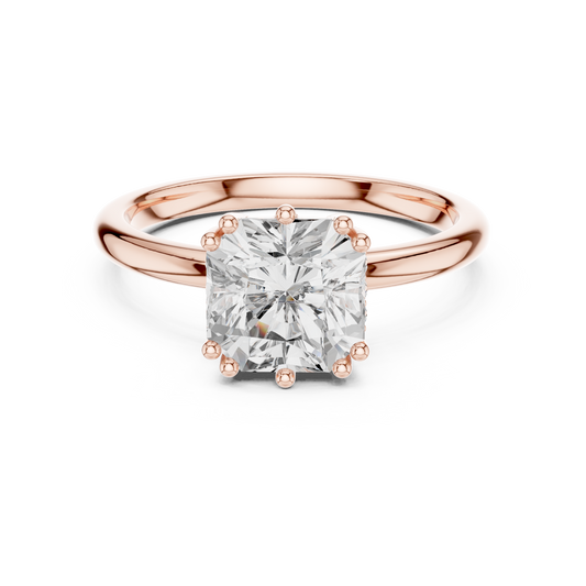 2.00 CT Aura Eight Prong Radiant Cut Solitaire Lab Grown Diamond Ring For Stillness