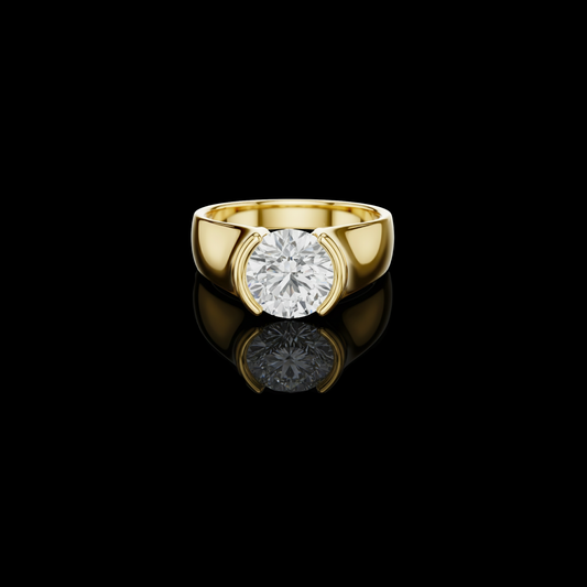 1.5 TCW Sovereign A Timeless Ring with a Brilliant Round Cut Moissanite Diamond