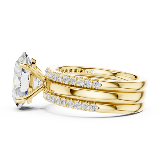 Brilliant Oval Cut Lab Diamond Ring For Every Seasons - view 4