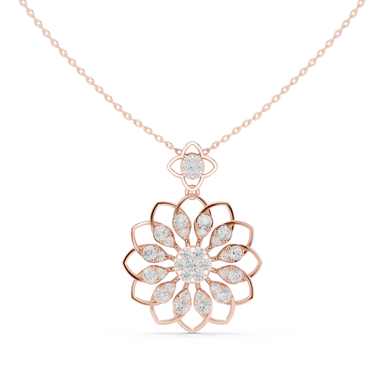 Floret Pattern Layering Pendant - view 2