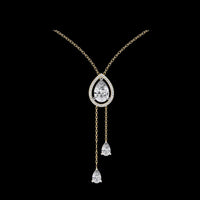 1.70 CT Celestial Grace Pear Cut Moissanite Diamond Necklace Elegant Drop Design by Ivevar Luxury