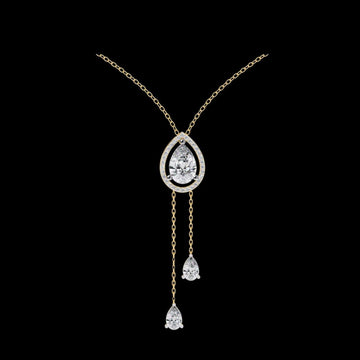 1.70 CT Celestial Grace Pear Cut Moissanite Diamond Necklace Elegant Drop Design by Ivevar Luxury