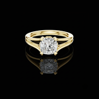 2.50 TCW Delicate Vintage Inspired Cushion Cut Lab Grown Diamond Elegant Solitaire Engagement Ring