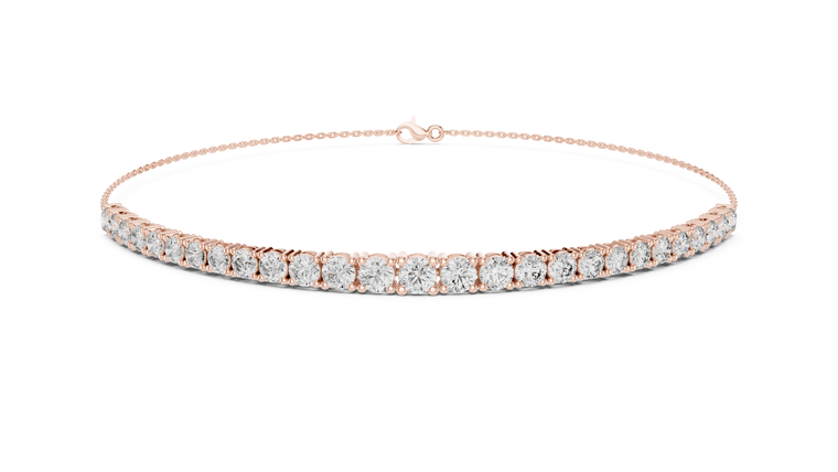 8.07 TCW Round Brilliant Moissanite Tennis Bracelet - view 2