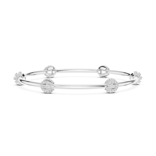 Round Bracelet with Pave Studded Orb Accents - view 3