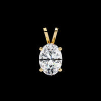 2.48 TCW Simple Yet Stunning Everyday Oval Cut Moissanite Diamond Pendant for Women