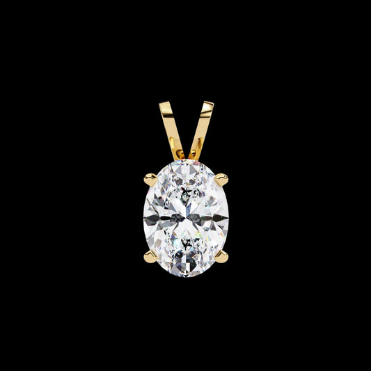 2.48 TCW Simple Yet Stunning Everyday Oval Cut Lab Grown Diamond Pendant for Women