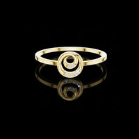 0.20 TCW Elegant Minimalist Swirl Moissanite Diamond Ring for Everyday Luxury Jewelry Design