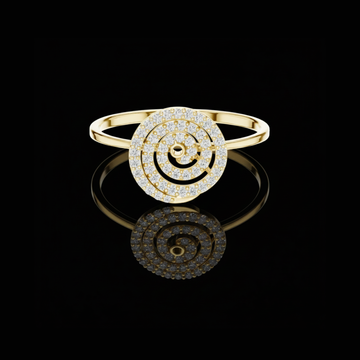 0.30 TCW Radiant Spiral Moissanite Diamond Ring Dazzling Modern Swirl Design with Micro Pave Sparkle