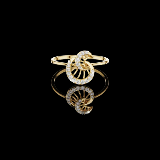 1.00 TCW Twist Moissanite Round Cut Diamond Ring Geometric Swirl Band Promise Ring