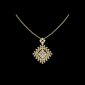 1.05 TCW Classic Round Moissnaite Diamond Floral Square Cluster Pave Design Pendant Luxury Statement Jewelry