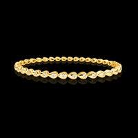 1.02 TCW Luxurious Bracelet Adorned with Sparkling Moissanite Round Diamonds Set in Sculpted Links By Ivevar