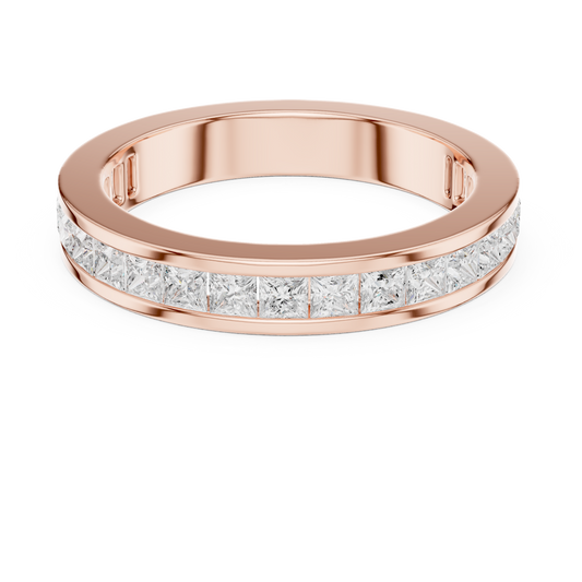 1.50 TCW Exquisite Princess Cut Channel Set Moissanite Diamond Wedding Band