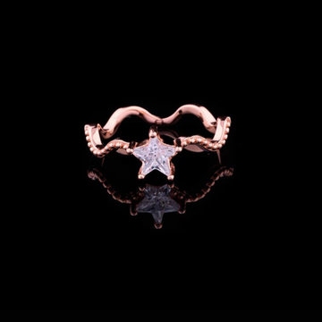 2.00 TCW Celestial Antique Cut Moissanite Diamond Rose Gold Ring with Twisted Cosmic Band Design