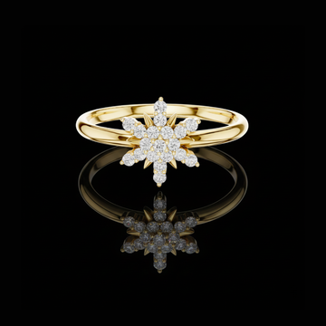 0.50 TCW Radiant Starburst Moissanite Diamond Cluster Ring Sparkling Celestial Design Fine Jewelry