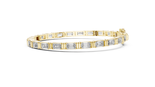 Emerald Cut Contemporary Tennis Bracelet - view 4
