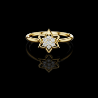 0.43 TCW Eternal Sunpetal Harmony Ring with a Constellation of Lab Grown Diamond Blossoms