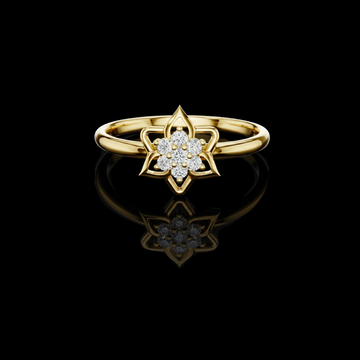 0.43 TCW Eternal Sunpetal Harmony Ring with a Constellation of Lab Grown Diamond Blossoms