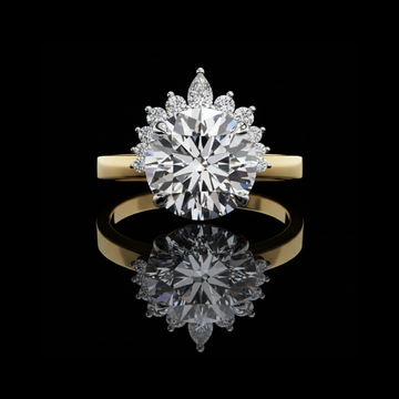4.00 CT Sparkling Round Cut Halo Ring Moissanite Diamond Bridal Jewelry Gift Design