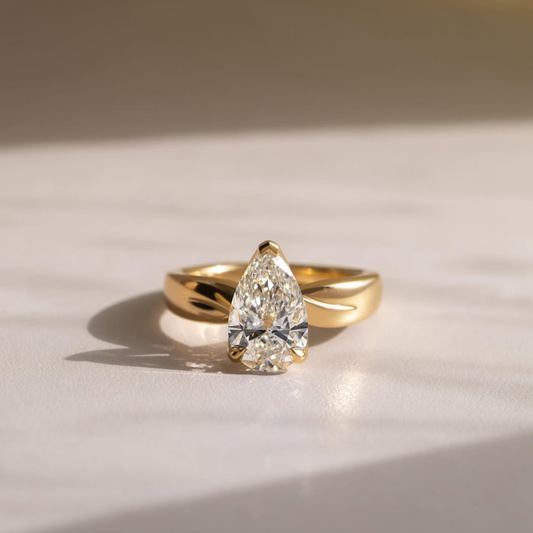 3.00 TCW Elysian Pear Cut Lab Grown Teardrop Diamond of Timeless Promise