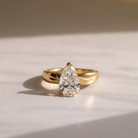 3.00 TCW Elysian Pear Cut Moissanite Teardrop Diamond of Timeless Promise