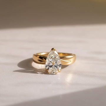3.00 TCW Elysian Pear Cut Moissanite Teardrop Diamond of Timeless Promise