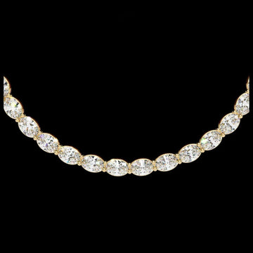 6.20 TCW Eternal Radiance Tennis Oval Cut Moissanite Diamond Necklace for Women