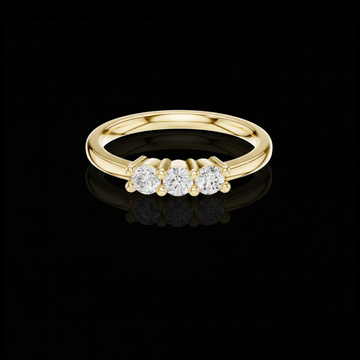 0.50 CT Luxurious Three Stone Moissanite Diamond Trio Sparkle Engagement Ring For Her
