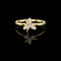 0.50 TCW Luxury Moissanite Diamond Floral Statement Ring With Delicate Feminine